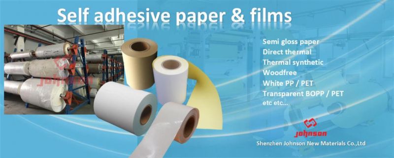 Jumbo Roll Self Adhesive Direct Thermal PP Synthetic Paper for Fruit Tags