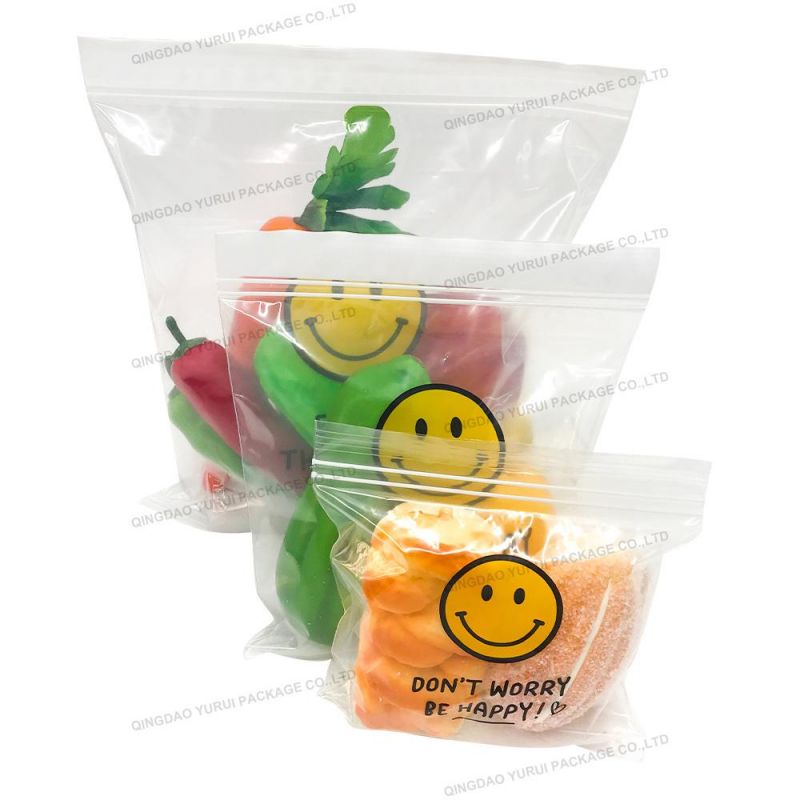 Yurui Factory Direct Sale PE Food Grade Freezer Waterproof Reusable Zipper Packing Bag