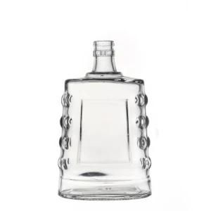Wholesale Transparent Glass Wine Bottle Screw Top Glass Bottle for Liquor