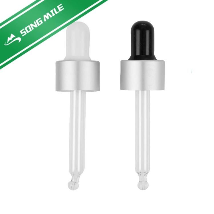 18mm Black Plastic Dropper Cap for Cosmetic Essential Oil Bottle