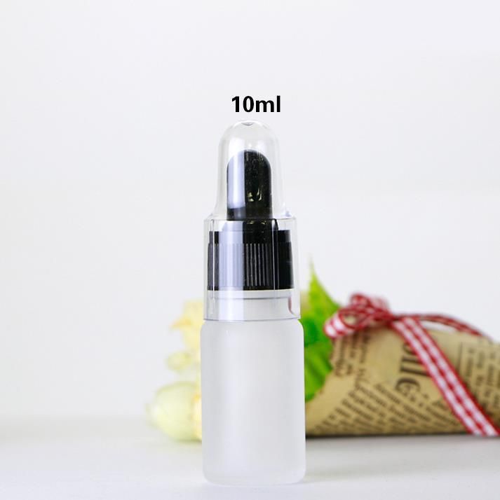 5ml Frosted White Childproof Dropper Glass Bottle for Cosmetic Packaging