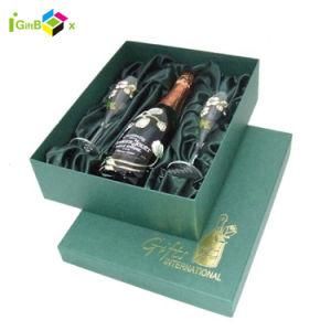 Custom Cheap Recycled Decorate Cardboard Rigid Wine Box with Divider
