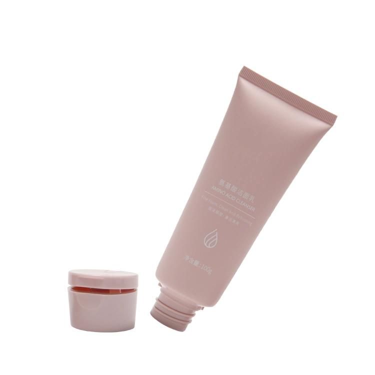 Hot Sale Empty Stock Cosmetic Plastic PE Lotion Hand Cream Container Facial Cleanser 100ml Cosmetic Packaging Squeeze Soft Tube