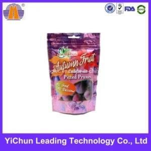 Stand up Hanger Zipper Window Plastic Grape Fruit Packaging Bag