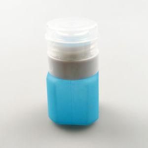 Small Size Cuboid-Shaped Tsa Approved Leak Proof Food Grade Silicone Cosmetics Bottles, Blue
