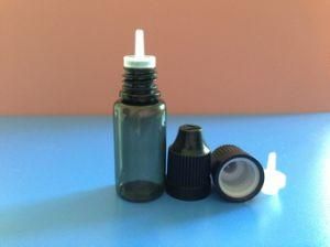 ISO 10ml Black Pet Clear Bottle with Childproof Cap and Slender Tip