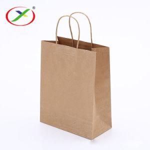 Wholesales Custom Logo Printed Cheap Recycled Take Away Food Packaging Shopping Brown Paper Bag with Twisted/Flat Handles