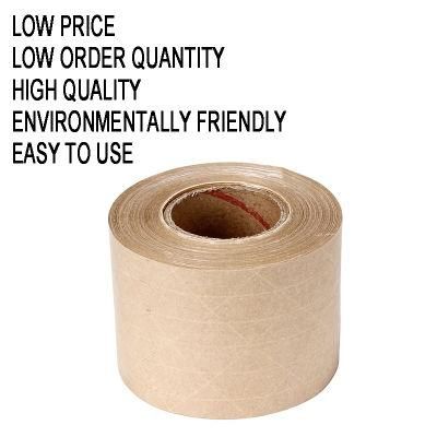 Printing Custom Shipping Water Activated Packing Kraft Paper Tape Custom Self Adhesive Kraft Tape