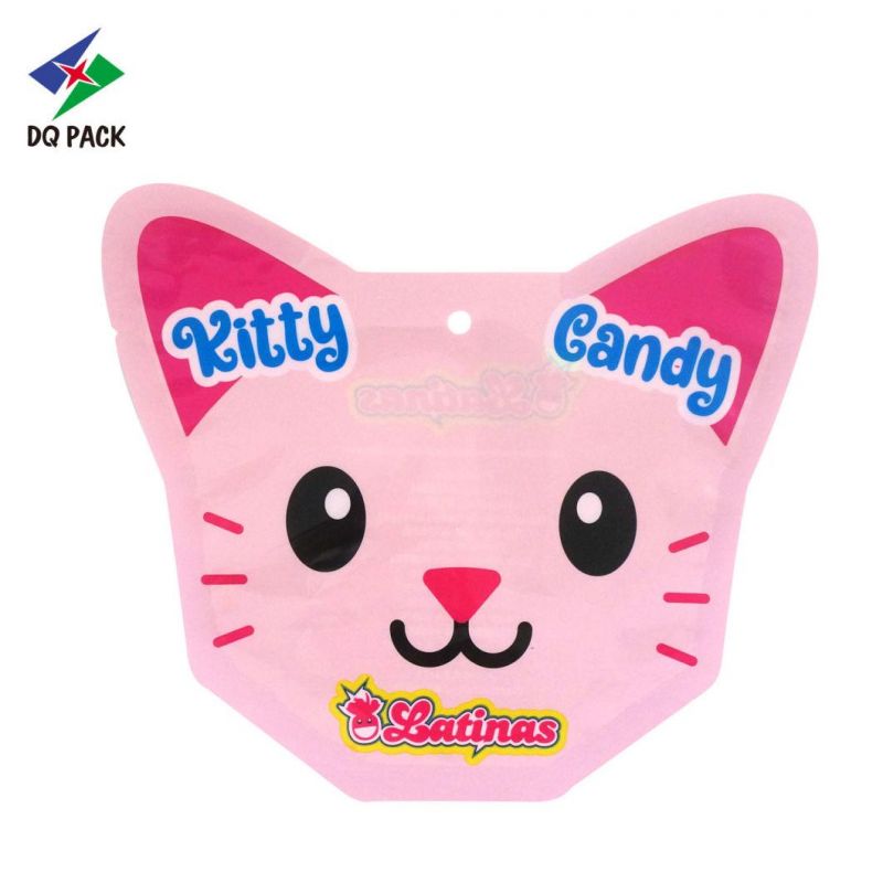 Customized Gravure Printing Special Shape Candy Bag Cat Shape Bag