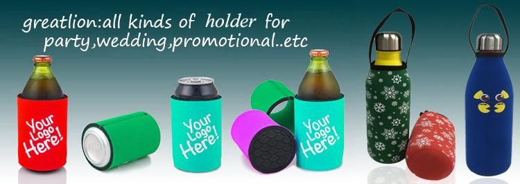 Top Carrying Strap Neoprene Beer Cooler Holder Bag with Back Zipper