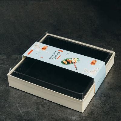 Custom PS Pet Takeout Container for Sushi Lunch Food Pack Tray Plastic Sushi Packaging Box Disposable Food Package