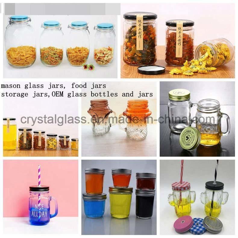 480ml Glass Mason Jar for Storage with Metal Lid