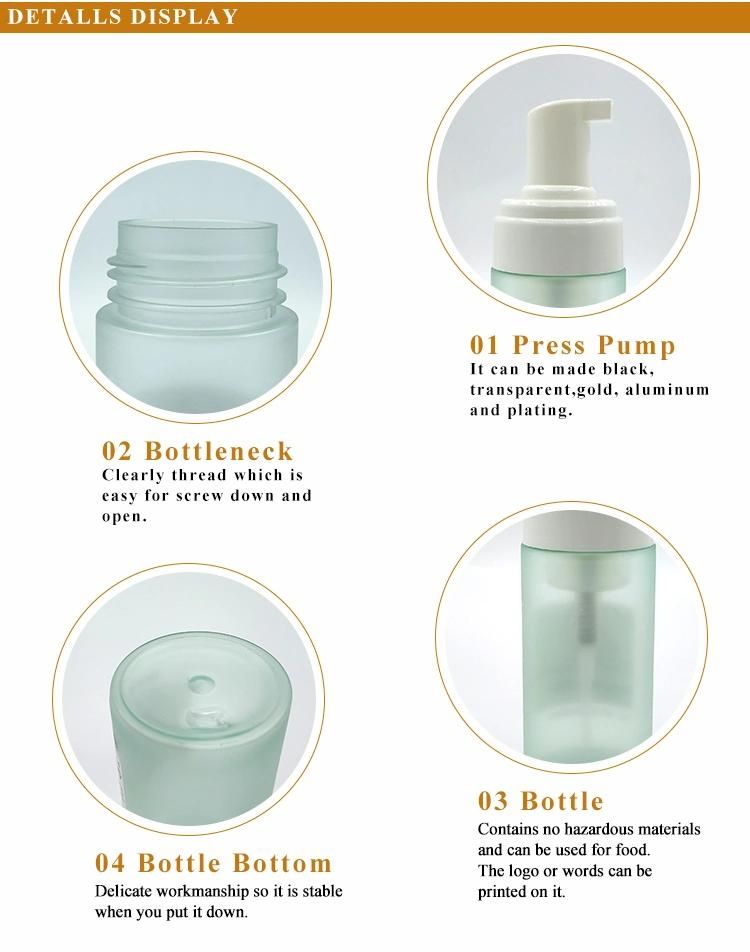 100ml 120ml 150ml Frosted Fancy Foamer Pump Bottle with Clear Cap