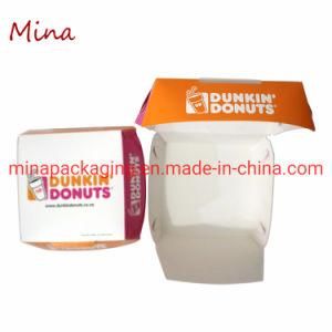 Takeaway Multicolor Oil Proof Clamshell Fast Food Paper Packaging Disposable Box for Burger