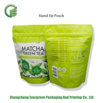 70g Mattopp/VMPET/PE High Water Vapor Barier Zipper Top Custom Design Tea Powder Leaves Laminated Plastic Flexible Packaging Bag