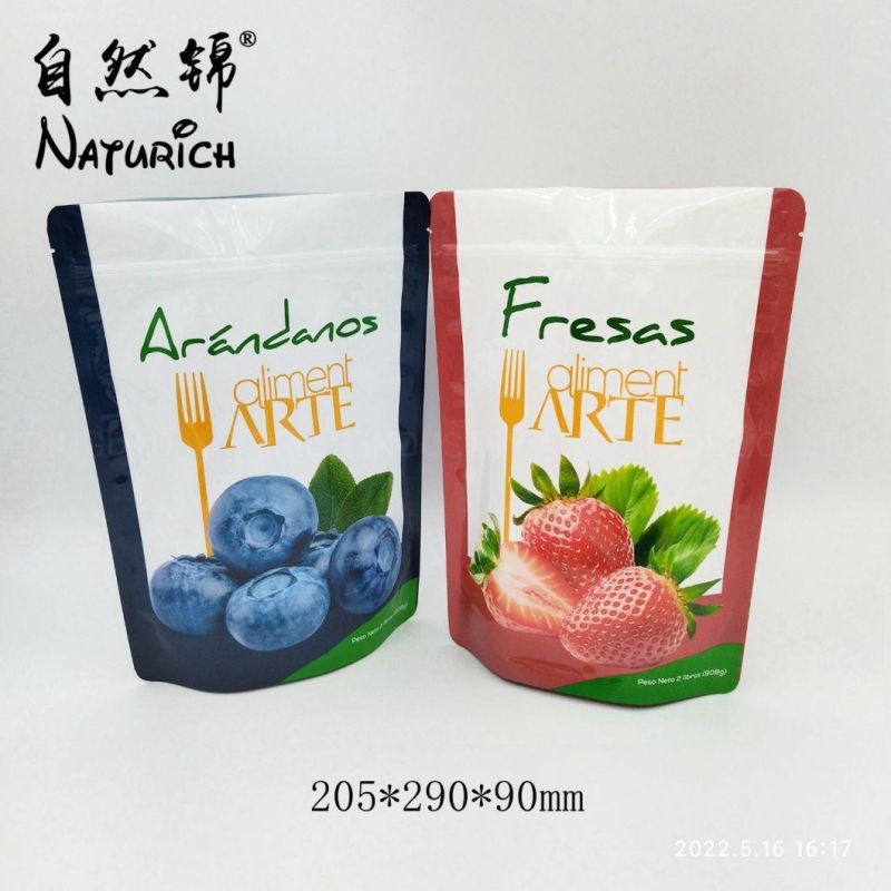Digital Printing Fruit Packing Zipper Bag 2lb/908g Blueberry Packaging Mylar Bag