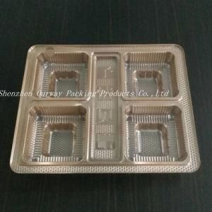 Customerized Plastic Food Packaging Tray 4 Compartments for Mooncake
