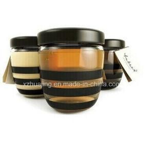 350ml Round Clear Empty Glass Honey Jar with Screw Cap