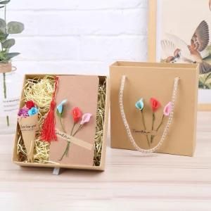 Rectangular Large Gift Box Kraft Paper Packaging Box Cosmetic Paper Box Gift Flower Box Kraft Paper Tote Bag