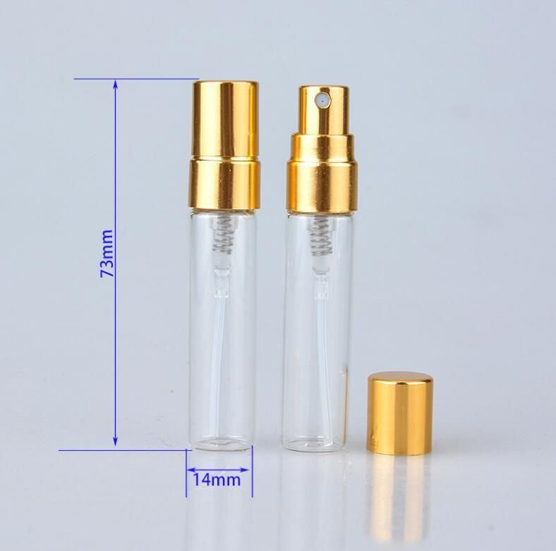 Good Quality Fancy 5ml 10ml Samll Refillable Glass Perfume Bottle with Aluminum Sprayer