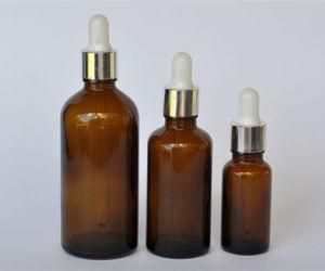 10ml/20ml/30ml/50ml Amber Glass Essential Oil Bottle with Aluminum Cap