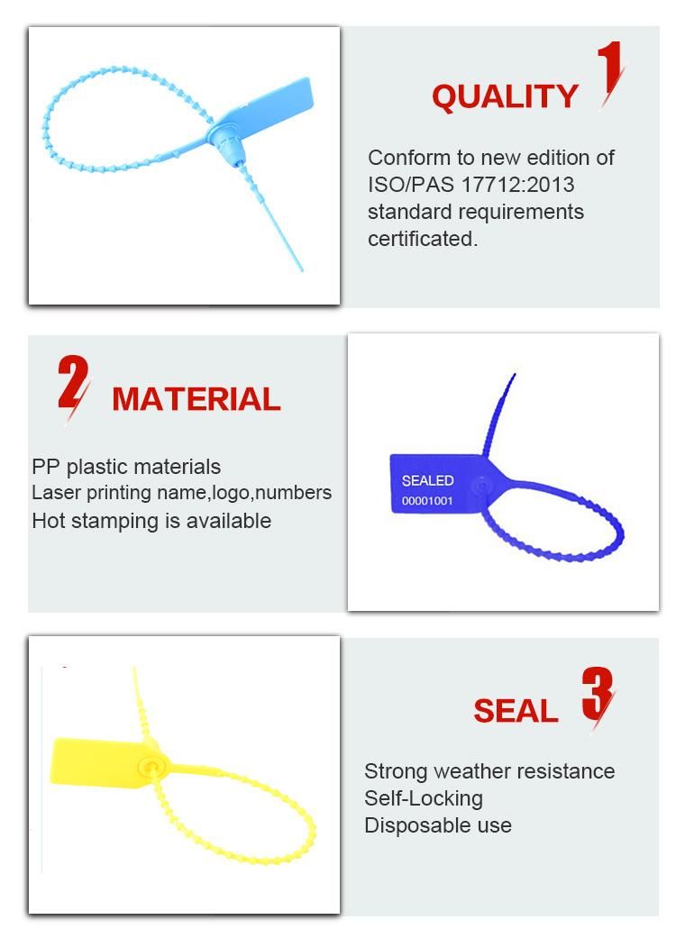 Container Plastic Security Seals with Metal Insert Factory Indirect