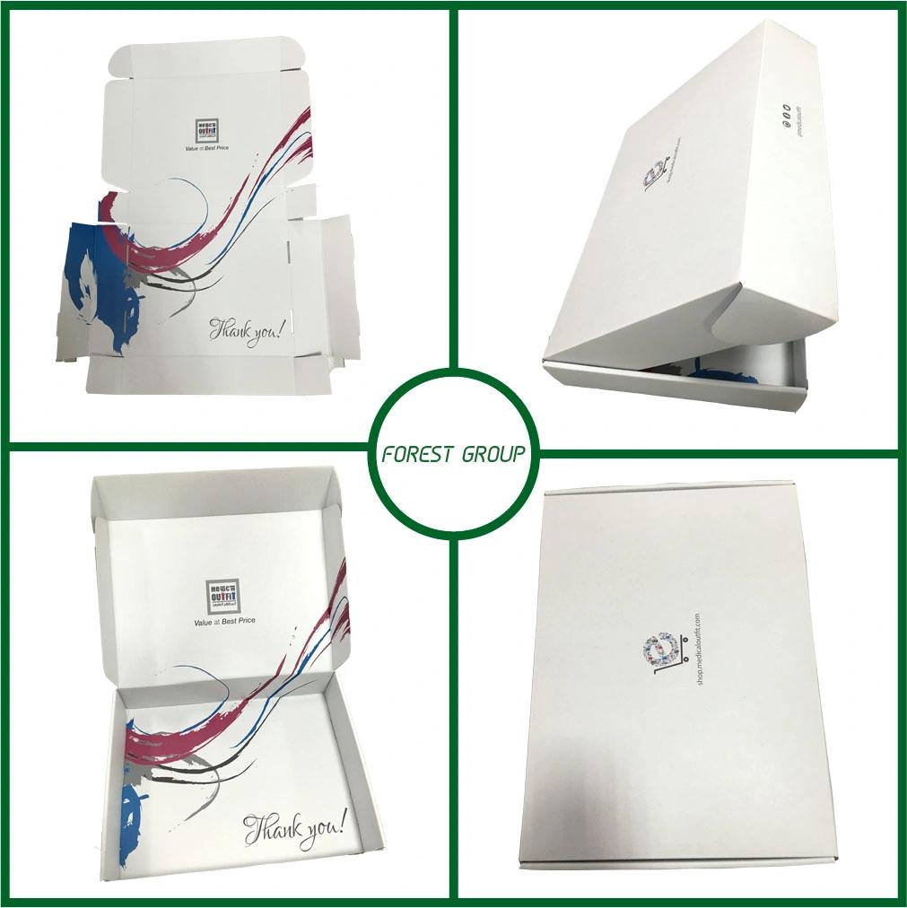 Recyclable White Paper Corrugated Box with Customized Logo