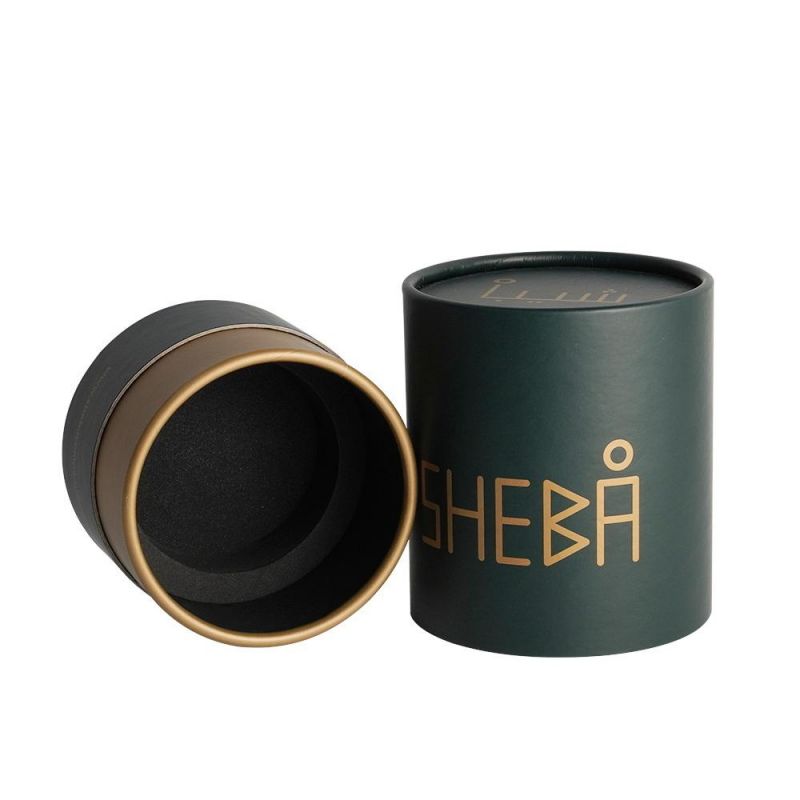 Firstsail Eco Friendly Empty Glass Candle Shipping Box Packaging Luxury Custom Gift Bottle Essential Oil Round Paper Tube with EVA Foam