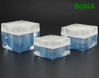 Square Shape Cream acrylic Jar