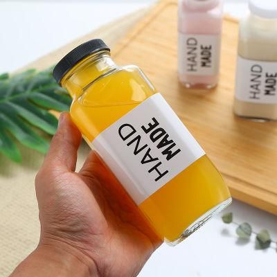 250ml 350ml 16 Ounce French Square Beverage Cold Pressed Juice Bottle