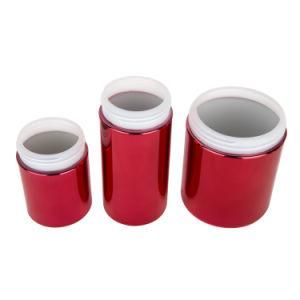 SGS Certificated 10oz HDPE Health Care Supplement Package Red Chromed Bottle