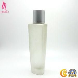 Triangle Frosted OEM Screw Glass Bottle with Silver Cap
