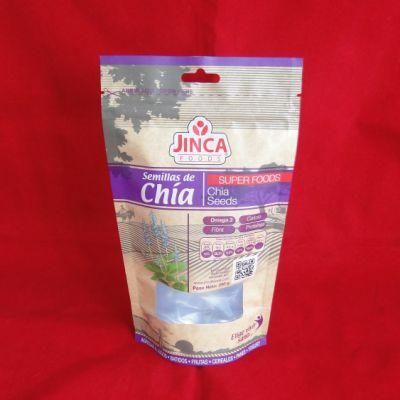 Laminated Transparent Window Stand up Food Zipper Ziplock Bag