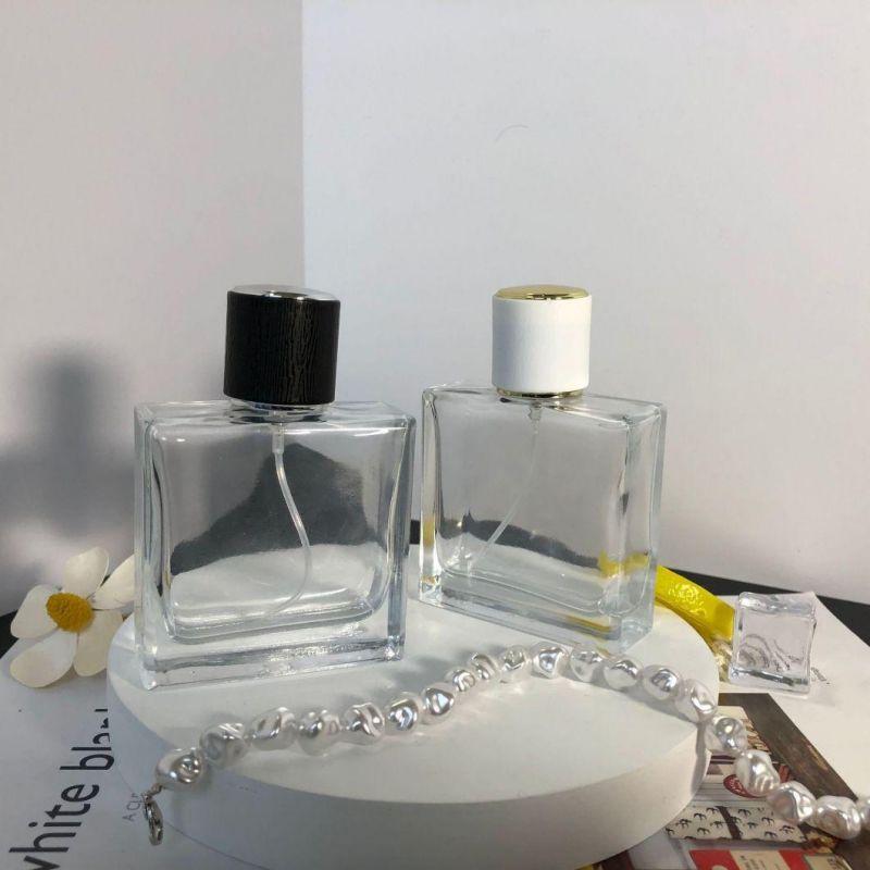 50ml Clear Glass Bottle Perfume Luxury Refillable Transparent Fragrance Spray Glass Perfume Bottle