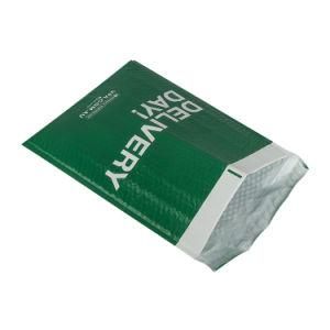Green Color with White Words Custom Poly Bubble Mailer Bag Envelope Bag