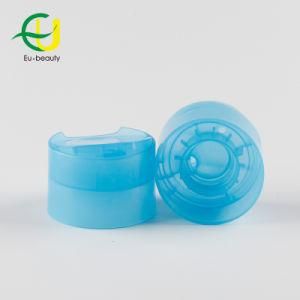 24/410 Plastic Transparent Blue Disc Top Cap, Double-Deck Disc Top Cap