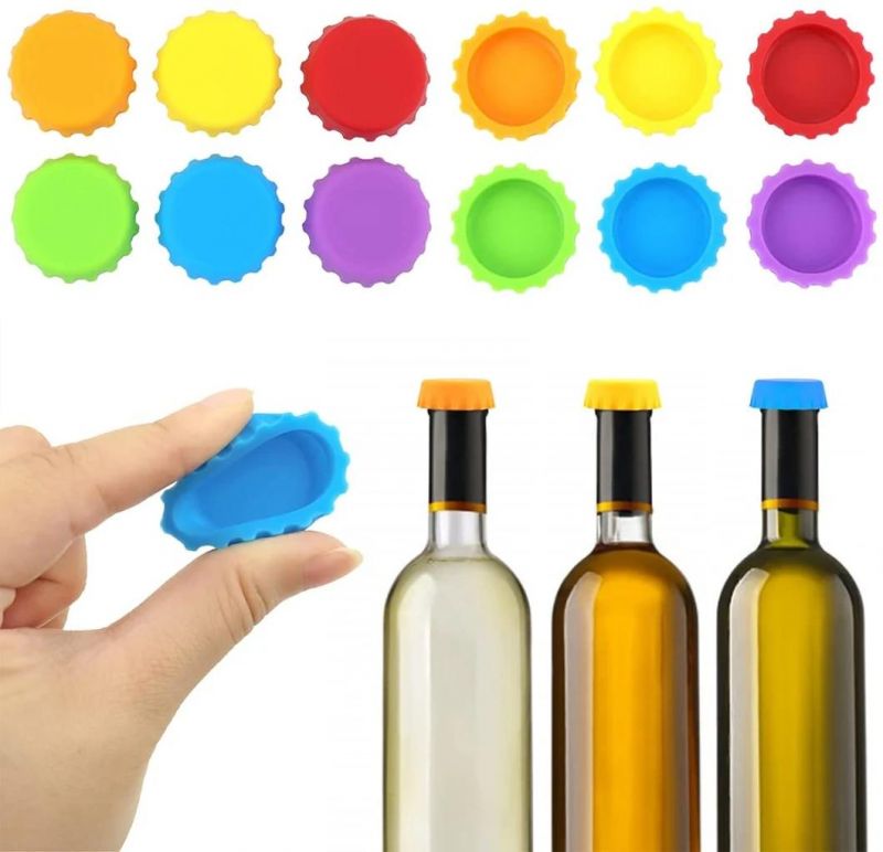 Silicone Rubber Bottle Caps, Reusable Beer Caps for Home Brewing Beer, Soft Drink, Wine Bottle, Beer Bottle, Soda Bottles Kitchen Gadgets