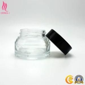 Simple Portable Cosmetic Body Lotion Glass Jar