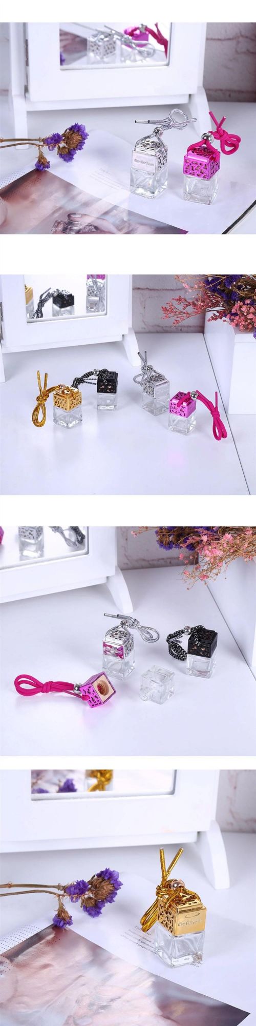 Mini 8ml Square Car Decoration Hanging Perfume Bottle