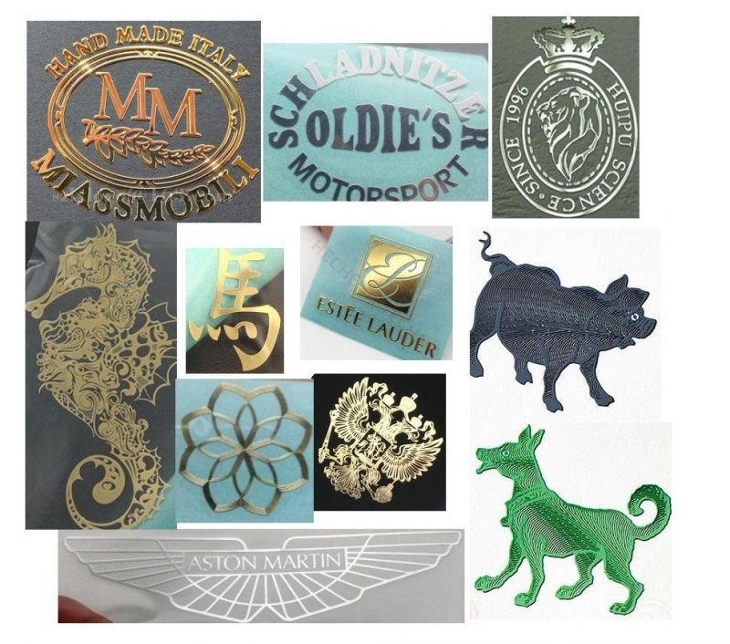 Custom Polished High Quality Etching Metal Logo Stainless Steel Stickers