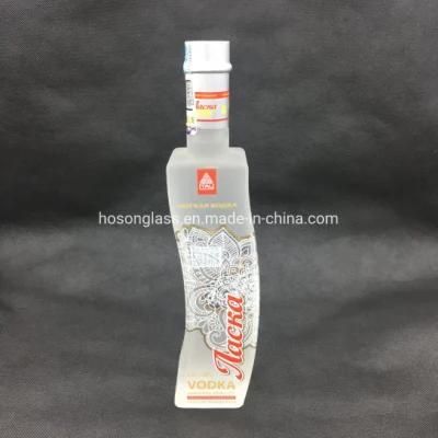 Hoson Hot Selling 50cl 70cl 75cl 100cl 3L Frosting Square Bottles for Liquor Glass