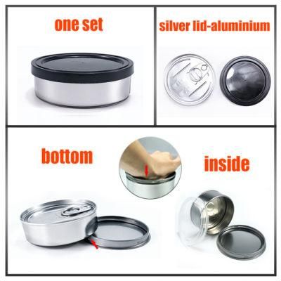 Press It in Cans Self Seal Tins with Black Lids Bulk Small Tin Ring Pull Can