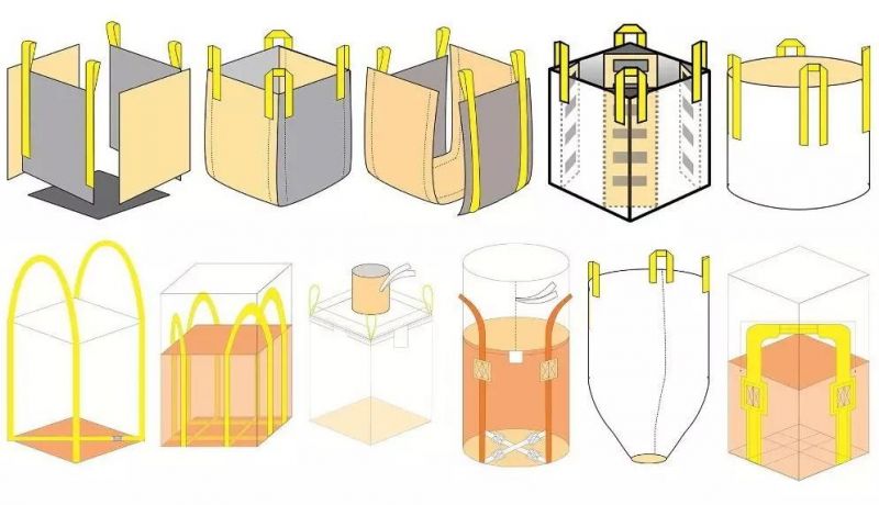 Customizable Recycling 1000kgs 1500kgs FIBC Ton Jumbo PP Laminated Woven Big Bulk Bags