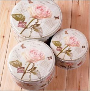 Chinese Rose Flower Exquisite Fashion Gift Tinplate Box