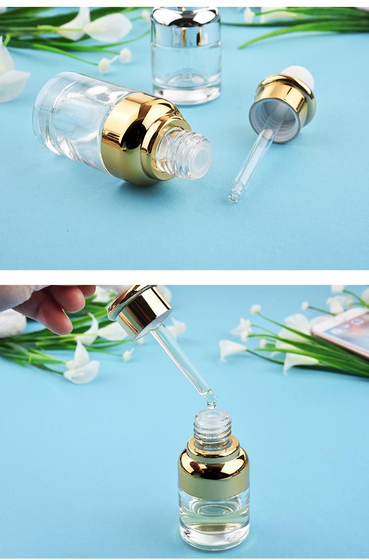 Glass Drop Bottle Aromatherapy Liquid Dropper for Essential Basic Oil Pipette Bottles Refillable 20-50ml High Quality