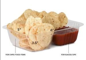 Disposable Plastic 12 Oz Nacho Tray with Two Compartment