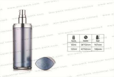 60ml 120ml Pretty Fancy Cosmetics Packaging Acrylic Bottle with Oval Cap