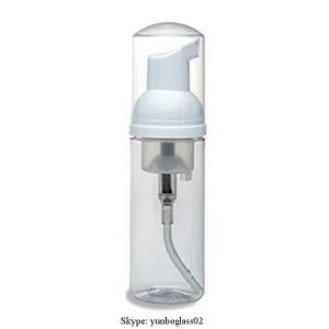 50ml Clear Cosmetic Foaming Pump Pet Bottle with Foamer