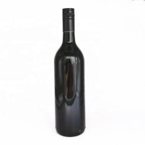 Glossy Black China Empty Bottle 750ml 75cl Aluminum Screw Top Bordeaux Burgundy Liquor Red Wine Glass Bottles