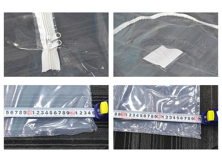 Ga402 Transparent Hospital Disposable PEVA Dead Body Bag for Mortuary Cadaver